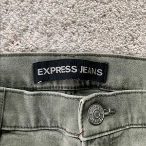 Express Jeans - Express High Waisted Olive Ankle Skinny Jeans Express Jeans - Express High Waisted Olive Ankle Skinny Jeans